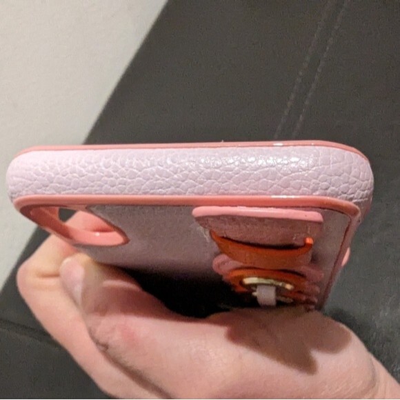 Kate Spade New York Grommet Hand Strap Stand iPhone Xs iPhone X Case Pink - Picture 9 of 12